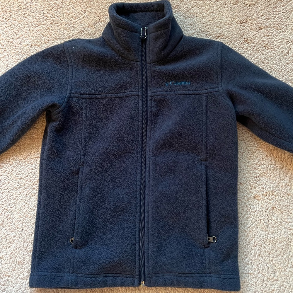 Columbia Boys Mountain Fleece Jacket, Small (8), Dark Blue